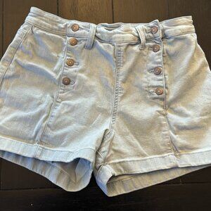 No Boundaries High Rise Denim Shorts Size 11 Light Wash 30x3